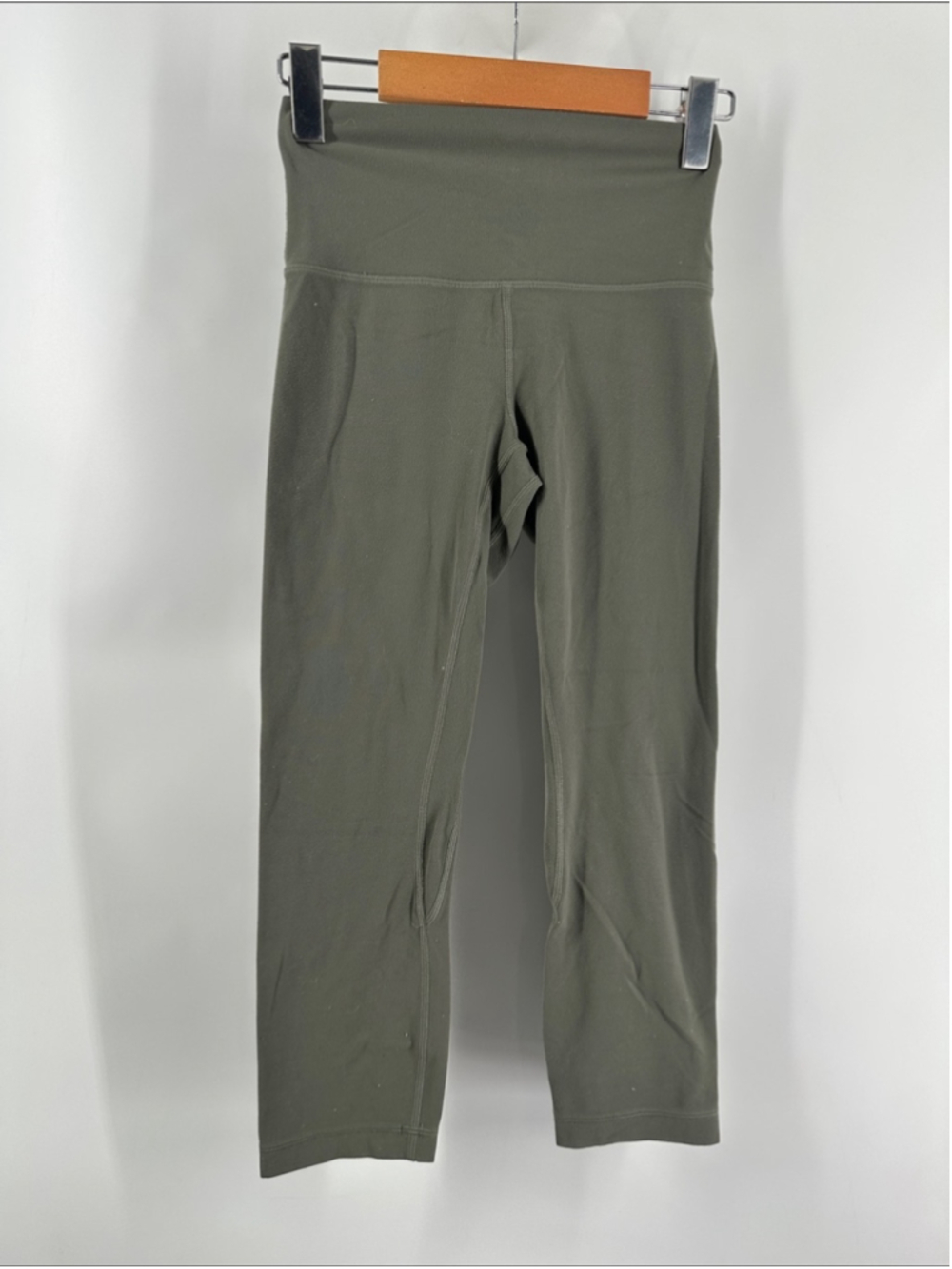 Lululemon Align Crop *21" capri pant leggings gym workout grey sage sz 4 - Picture 7 of 11